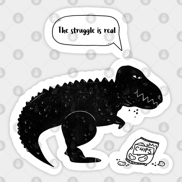 The struggle is real Sticker by ZenCloak